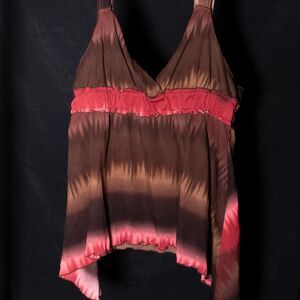 Unbranded Women's Brown and Pink Vest